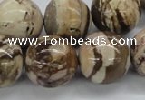 CZJ256 15.5 inches 20mm round zebra jasper beads wholesale