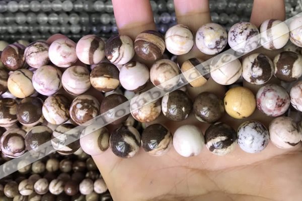 CZJ294 15.5 inches 12mm round brown zebra jasper beads wholesale