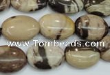 CZJ301 15.5 inches 13*18mm oval zebra jasper beads wholesale