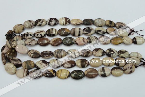 CZJ301 15.5 inches 13*18mm oval zebra jasper beads wholesale