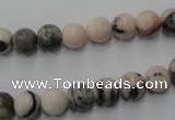 CZJ402 15.5 inches 8mm round pink zebra jasper beads wholesale