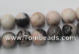 CZJ404 15.5 inches 12mm round pink zebra jasper beads wholesale