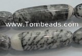 CZJ50 16 inches 12*40mm Cylinder zebra jasper gemstone beads wholesale