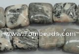 CZJ51 16 inches 20*20mm square zebra jasper gemstone beads wholesale