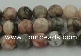 CZJ551 15.5 inches 6mm round pink zebra jasper beads wholesale