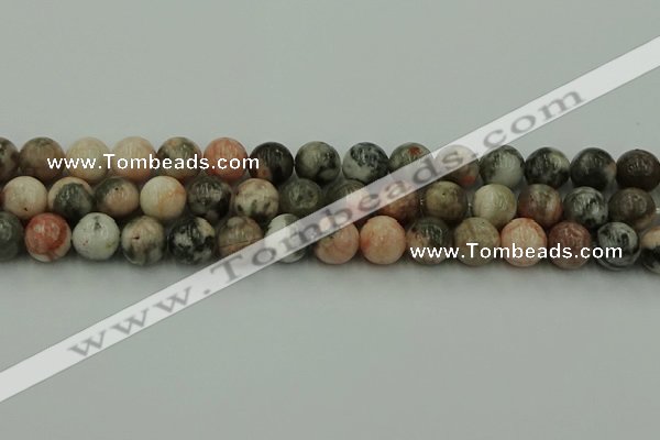 CZJ553 15.5 inches 10mm round pink zebra jasper beads wholesale