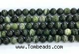 CZJ573 15.5 inches 10mm round green zebra jasper gemstone beads