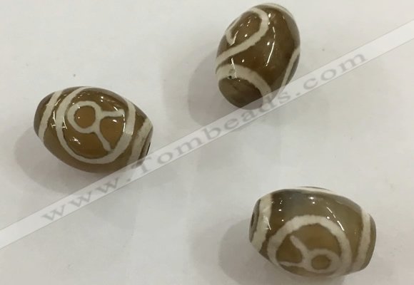 DZI301 10*14mm drum tibetan agate dzi beads wholesale