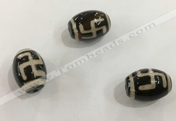 DZI331 10*14mm drum tibetan agate dzi beads wholesale