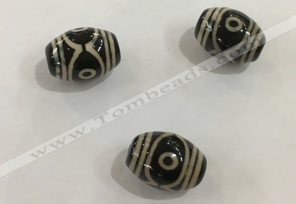 DZI346 10*14mm drum tibetan agate dzi beads wholesale