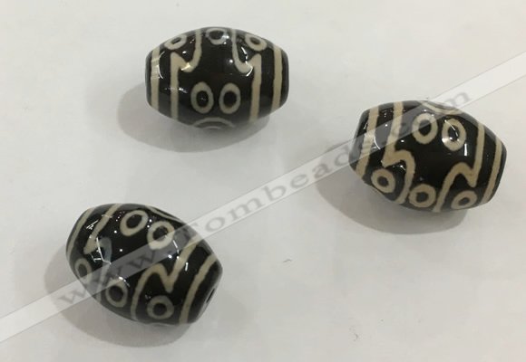 DZI352 10*14mm drum tibetan agate dzi beads wholesale