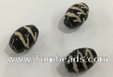 DZI356 10*14mm drum tibetan agate dzi beads wholesale