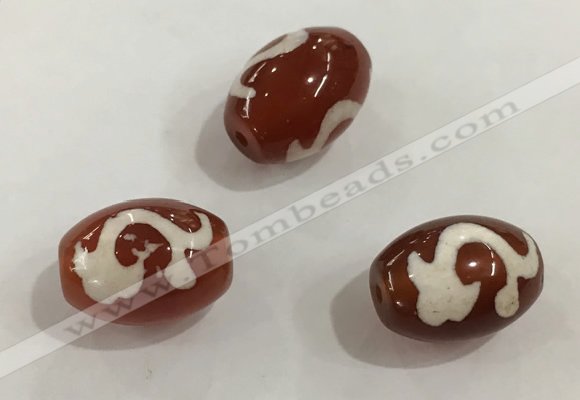 DZI370 10*14mm drum tibetan agate dzi beads wholesale