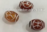 DZI382 10*14mm drum tibetan agate dzi beads wholesale