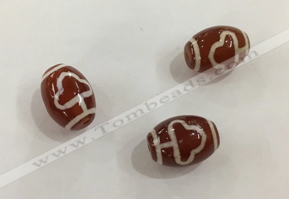 DZI391 10*14mm drum tibetan agate dzi beads wholesale