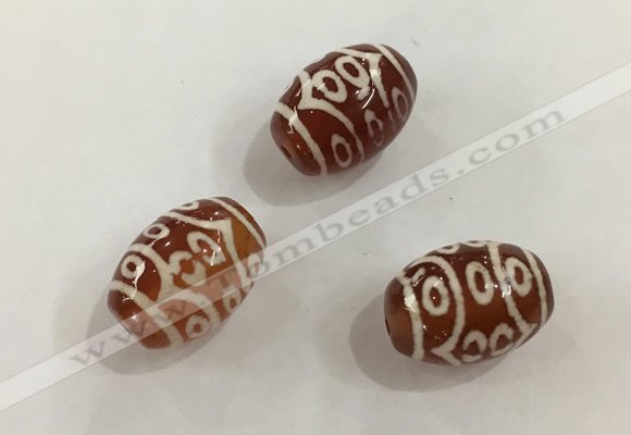 DZI394 10*14mm drum tibetan agate dzi beads wholesale