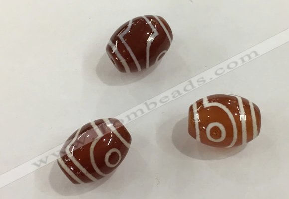 DZI398 10*14mm drum tibetan agate dzi beads wholesale