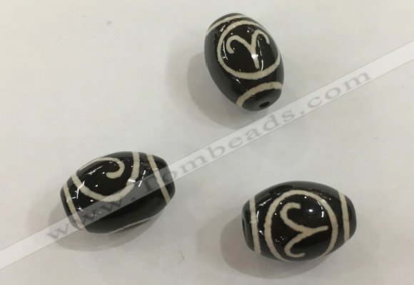 DZI407 10*14mm drum tibetan agate dzi beads wholesale