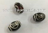 DZI411 10*14mm drum tibetan agate dzi beads wholesale