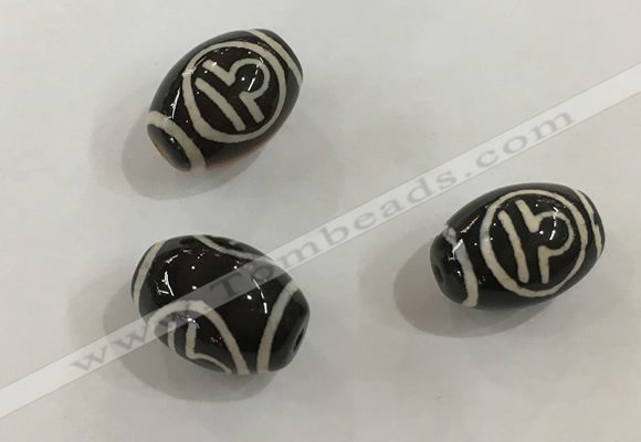 DZI414 10*14mm drum tibetan agate dzi beads wholesale