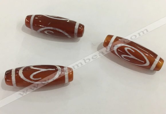 DZI431 10*30mm drum tibetan agate dzi beads wholesale