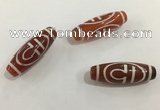 DZI435 10*30mm drum tibetan agate dzi beads wholesale