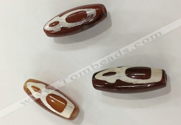 DZI446 10*30mm drum tibetan agate dzi beads wholesale