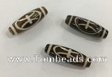 DZI460 10*30mm drum tibetan agate dzi beads wholesale