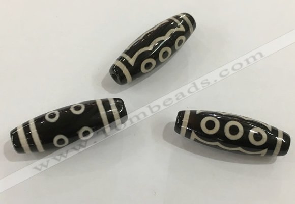 DZI471 10*30mm drum tibetan agate dzi beads wholesale