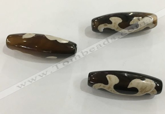 DZI481 10*30mm drum tibetan agate dzi beads wholesale