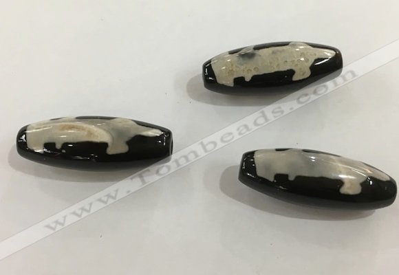 DZI494 10*30mm drum tibetan agate dzi beads wholesale