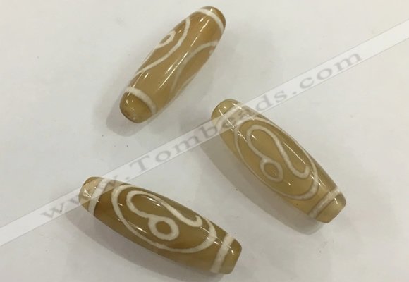 DZI501 10*30mm drum tibetan agate dzi beads wholesale