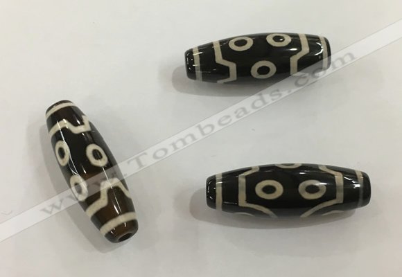 DZI507 10*30mm drum tibetan agate dzi beads wholesale