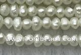 FWP02 14.5 inches 1.5mm - 1.8mm potato white freshwater pearl strands