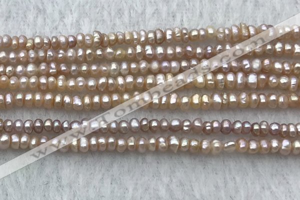 FWP10 14.5 inches 2.5mm - 3mm potato light purple freshwater pearl strands