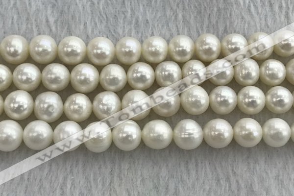 FWP103 15 inches 9mm - 10mm potato white freshwater pearl strands