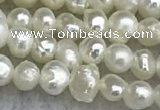 FWP11 14.5 inches 2.8mm potato white freshwater pearl strands