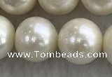 FWP116 15 inches 10mm - 11mm potato white freshwater pearl strands