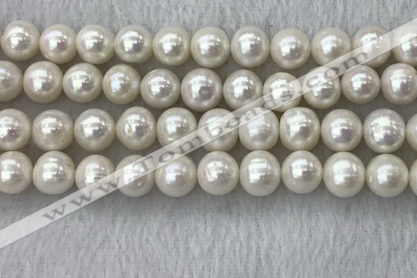 FWP118 15 inches 10mm - 11mm potato white freshwater pearl strands