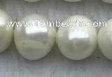 FWP124 15 inches 11mm - 12mm potato white freshwater pearl strands