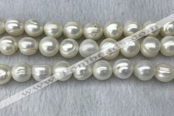 FWP131 15 inches 12mm - 13mm potato white freshwater pearl strands