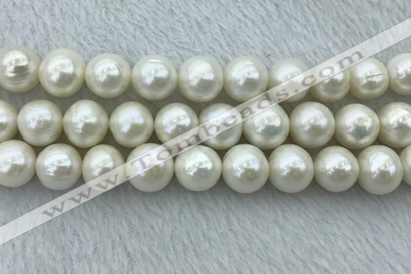 FWP135 15 inches 12mm - 13mm potato white freshwater pearl strands