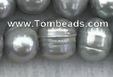 FWP139 15 inches 8mm - 9mm potato grey freshwater pearl strands