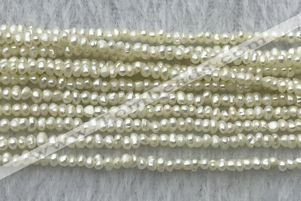 FWP14 14.5 inches 1.8mm potato white freshwater pearl strands