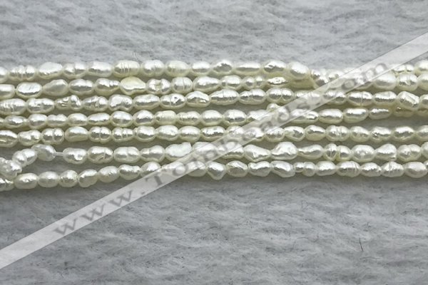 FWP150 14.5 inches 1.8mm - 2mm rice white freshwater pearl strands