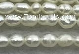 FWP154 14.5 inches 2mm - 3mm rice white freshwater pearl strands