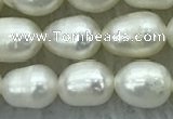 FWP174 14.5 inches 5mm - 6mm rice white freshwater pearl strands