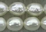 FWP181 15 inches 6mm - 7mm rice white freshwater pearl strands