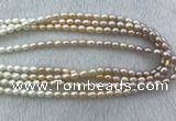 FWP210 15 inches 6mm - 7mm rice mixed color freshwater pearl strands