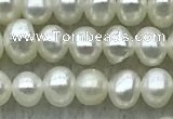 FWP23 14.5 inches 3.2mm - 3.6mm potato white freshwater pearl strands